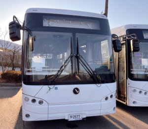 電気バスVBUS90に路線LED表示器を設置しました